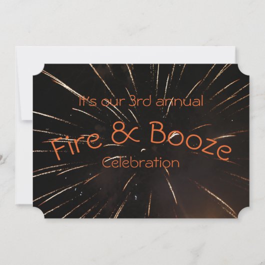 Juli Feuerwerk Einladung (Vorderseite)