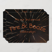 Juli Feuerwerk Einladung (Vorne/Hinten)