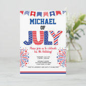 Juli, Firecracker Einladung (Stehend Vorderseite)