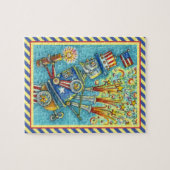 JULI FIREWORKS ROBOT, FIRECRACKER STEAMPUNK PUZZLE (Horizontal)