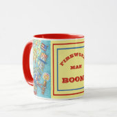 JULI FIREWORKS ROBOT, FIRECRACKER STEAMPUNK TASSE (Vorderseite Links)