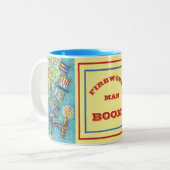 JULI FIREWORKS ROBOT, FIRECRACKER STEAMPUNK ZWEIFARBIGE TASSE (Vorderseite Links)