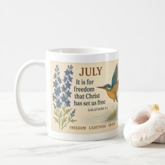 Juli Freiheit Inspirierender Kolibri  Kaffeetasse