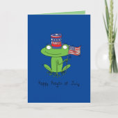 Juli Funny American Frog Karte (Vorderseite)