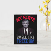 Juli Funny Trump Patriotic meine Furzen riechen wi Karte (Gelbe Blume)