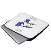 Juli Geburtmonat Blume Bluebird und Larkspur Laptopschutzhülle (Vorne Knopf)