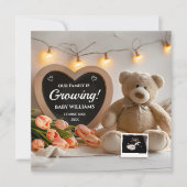 Juli Geburtsankündigung Blume Schwangerschaft Ankü Einladung (Vorderseite)