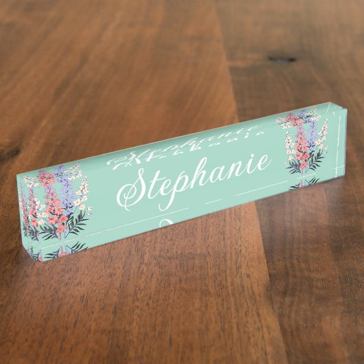 Juli-Geburtsblume Personalisierter Name Namensplakette (Seite)