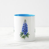 Juli-Geburtsblumen-Tasse – Delphinium Tasse (Zentrum)