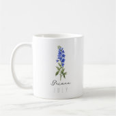 Juli Geburtsmonat Blume mit/Name - Honeysuckle Kaffeetasse (Links)