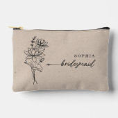 Juli Geburtsmonat Blume Personalisiert Bridesmaid Zubehörtasche (Vorderseite)
