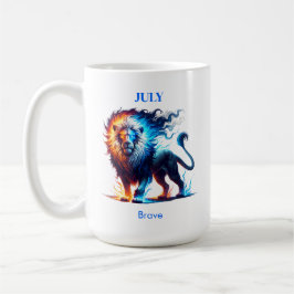 Juli Geburtsmonat Spirit Animal Lion Gift Kaffeetasse