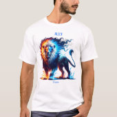 Juli Geburtsmonat Spirit Animal Lion Gift T-Shirt (Vorderseite)