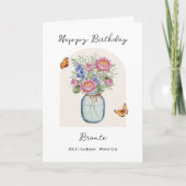 Juli-Geburtsmonats-Blumen-Geburtstag Karte (Vorderseite)