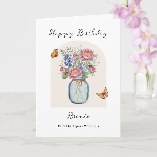 Juli-Geburtsmonats-Blumen-Geburtstag Karte (Orchidee)
