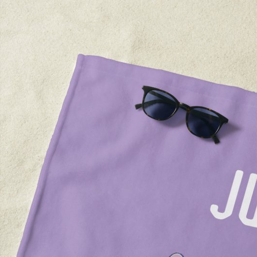 Juli Geburtsname Personalisierte Blume Strandtuch (Beispiel)