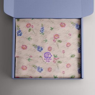 Juli Geburtstag Blume Larkspur Wasserlilie Seidenpapier