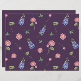 Juli Geburtstag Blume Larkspur Water Lily Scrapboo