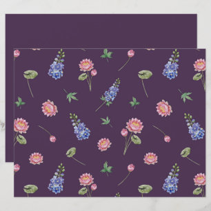 Juli Geburtstag Blume Larkspur Water Lily Scrapboo