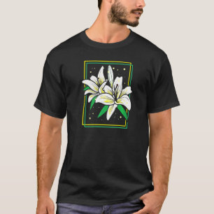 Juli Geburtstag Blume White Water Lily Grafik T-Shirt