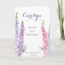 Juli Geburtstag Monat Blume Larkspur