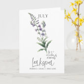 Juli Geburtstag Monat Blume Larkspur Karte (Gelbe Blume)