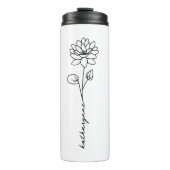 Juli Geburtstag Monat Blume Wasserlilie Thermosbecher (Vorderseite)