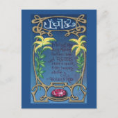 Juli Geburtstag Ruby und Goldenrod Postkarte (Vorderseite)