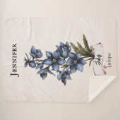 Juli Geburtstags-Blume Sherpadecke (Vorderseite (Horizontal))