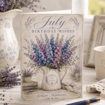 Juli Geburtstagskarte Juli Geburtstagsblume Ritter