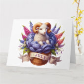 Juli Geburtstagskarte Karte (Gelbe Blume)