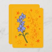 Juli Geburtstagskarte (Larkspur) Feiertagskarte (Vorne/Hinten)