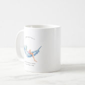 Juli Geburtstagsmonat Mädchen | Monogramm Kaffeetasse (Vorderseite Links)