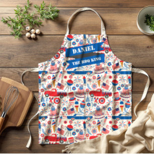 Juli GRILLEN Americana All-Over Print-Schürze Schürze