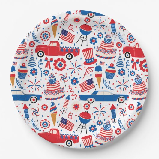 Juli GRILLEN Americana Pappteller (Vorderseite)