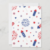 Juli GRILLEN & Feuerwerk Feier Einladung (Rückseite)