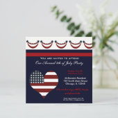 Juli GRILLEN Party Einladung (Stehend Vorderseite)