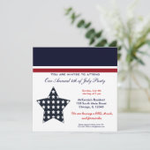 Juli GRILLEN Party Einladung (Stehend Vorderseite)