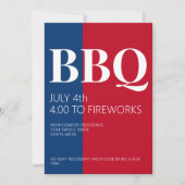 Juli GRILLEN Party Einladung (Vorderseite)
