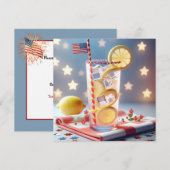 Juli GRILLEN Party Einladung (Vorne/Hinten)