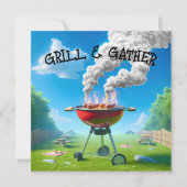 Juli GRILLEN Party Einladung (Vorderseite)