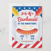 Juli GRILLEN Party Einladung (Vorderseite)