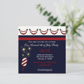 Juli GRILLEN Party Einladung (Stehend Vorderseite)