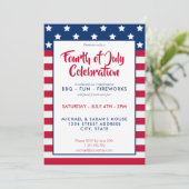 Juli GRILLEN Party Einladung (Stehend Vorderseite)
