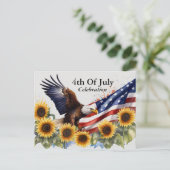 Juli GRILLEN Party Einladung Postkarte (Stehend Vorderseite)