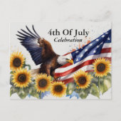 Juli GRILLEN Party Einladung Postkarte (Vorderseite)