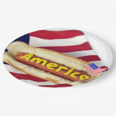 Juli GRILLEN Party Pappteller (Schrägansicht)