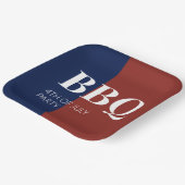 Juli GRILLEN Party Pappteller (Gewinkelt)