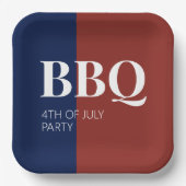 Juli GRILLEN Party Pappteller (Vorderseite)