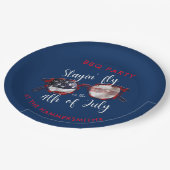 Juli GRILLEN Party Pappteller (Schrägansicht)